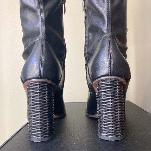 LIKE NEW | Franco Sarto Black Heeled Boots - Picture 8 of 16